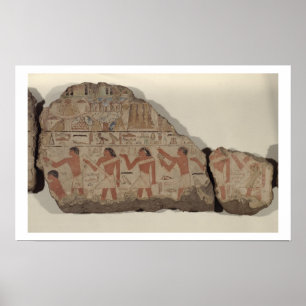 Poster Peintures de Metjetji, détail des prêtres de culte