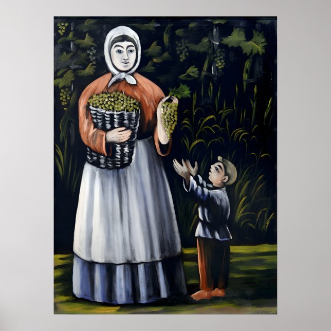 Poster Peintures du peintre géorgien Niko Pirosmani (Devant)