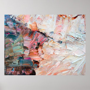Poster Peintures et reliefs à l'huile de pâte gaufrée.