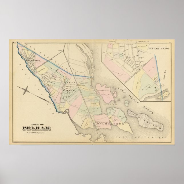 Poster Pelham, Pelham Manor, New York (Devant)