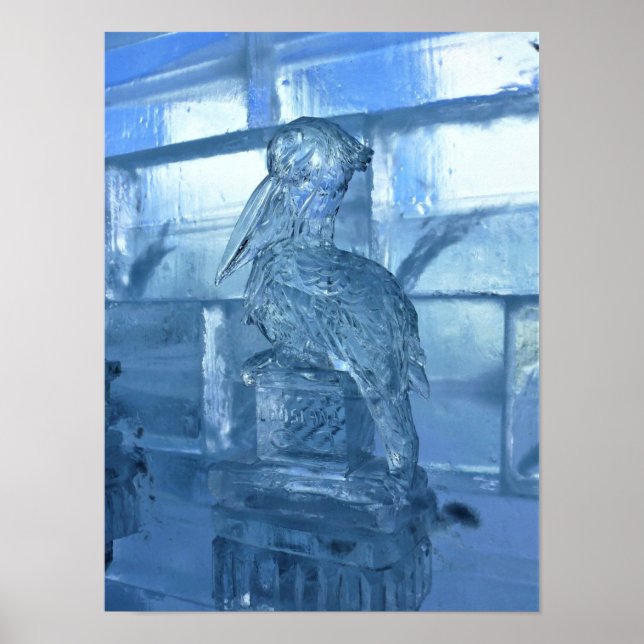 Poster Pelican Ice Sculpture, Québec, Canada (Devant)