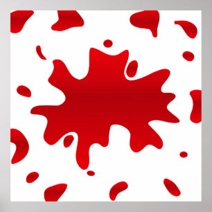 Poster Pellicule de peinture rouge