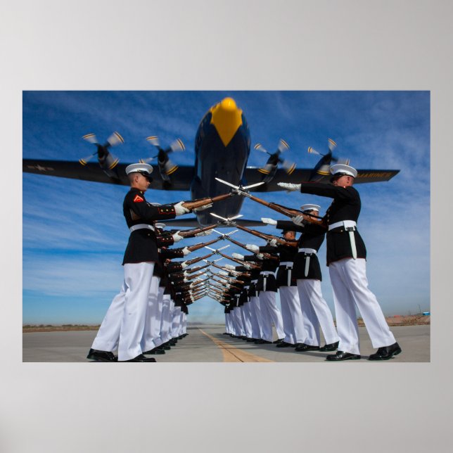 Poster Peloton de perceuse silencieuse du Corps des Marin (Devant)