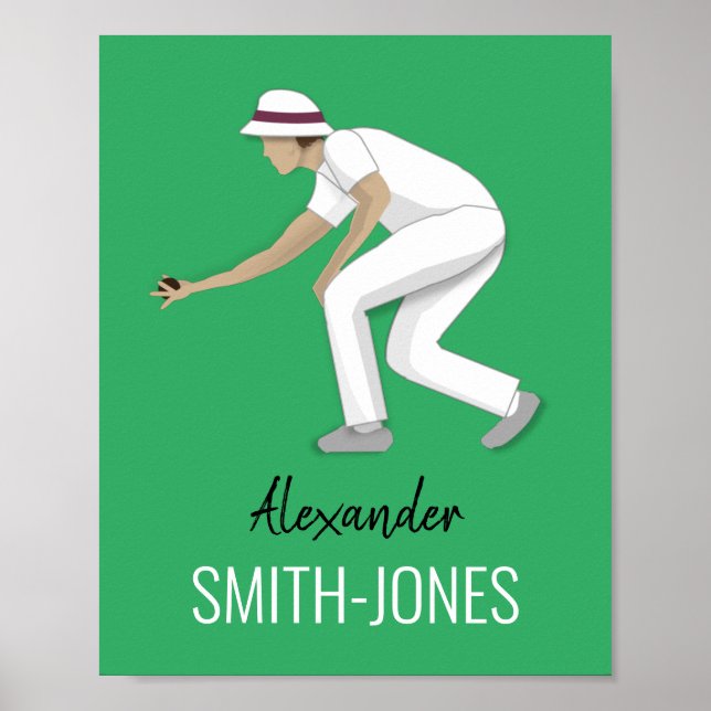 Poster Pelouse Bowls (Devant)
