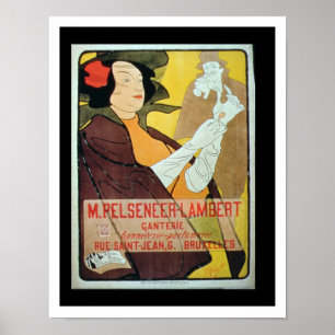 Poster 'Pelseneer-Lambert Glove Makers, Millinery et Per