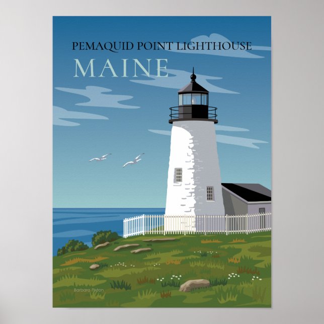 Poster Pemaquid point Lighthouse (Devant)