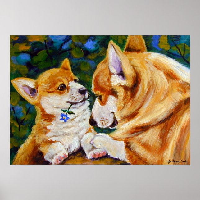 Poster Pembroke Welsh Corgi Imprimer l'affiche (Devant)