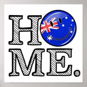 Poster Pendaison de crémaillère australienne de sourire