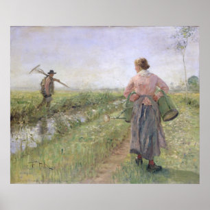Poster Pendant le matin, 1889