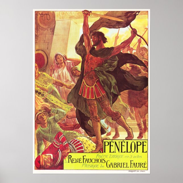 Poster PENELOPE French Paris Opera Theater Gabriel Faure (Devant)