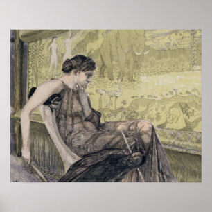 Poster Penelope tissant un linceul pour Laertes son père-