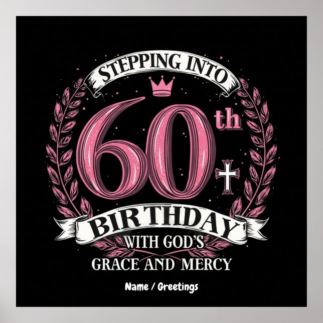 Poster Pénétrer dans le 60e anniversaire avec la grâce de (Devant)