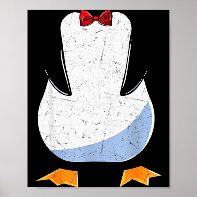 Poster Penguin Belly Men Women Kids Penguin Costume  (Devant)