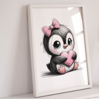 Penguin Nursery Art | Kids Room Wall Art