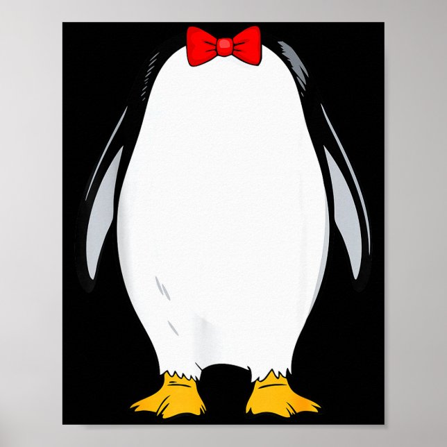 Poster Penguin Shirt Adult Men Women Kids Penguin Costume (Devant)