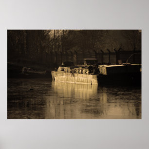 Poster Péniche de travail