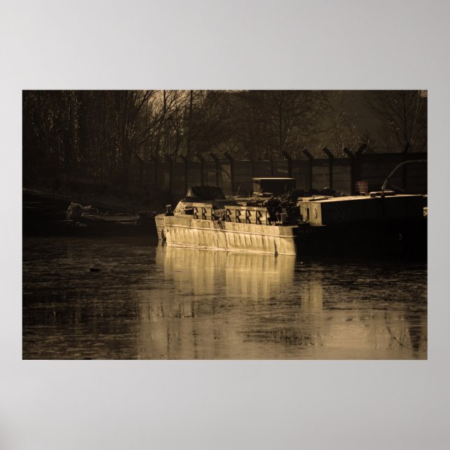Poster Péniche de travail (Devant)