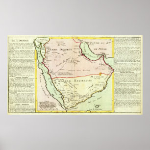 Poster Péninsule Arabe, Arabie Saoudite