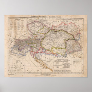 Poster Péninsule balkanique, Autriche, Hongrie