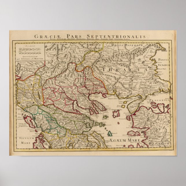 Poster Péninsule balkanique, Grèce, Macédoine 3 (Devant)