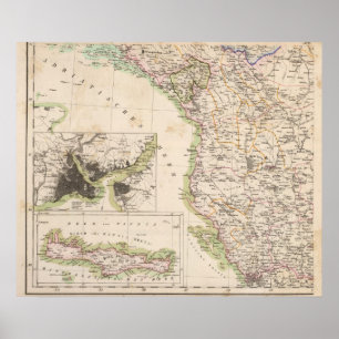 Poster Péninsule balkanique, Turquie, Albanie