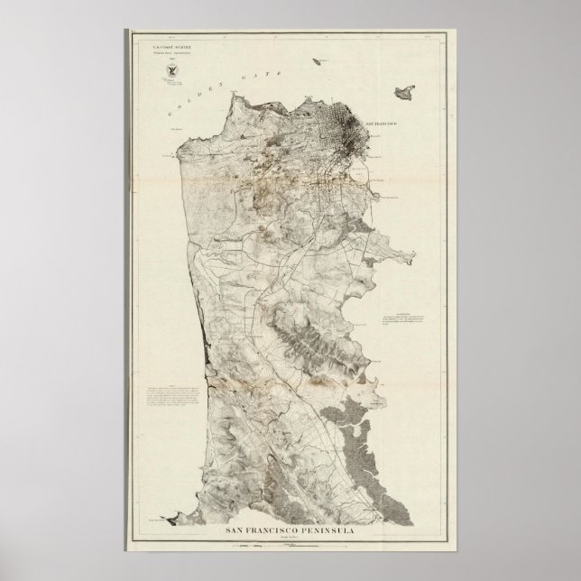 Poster Péninsule de San Francisco (Devant)