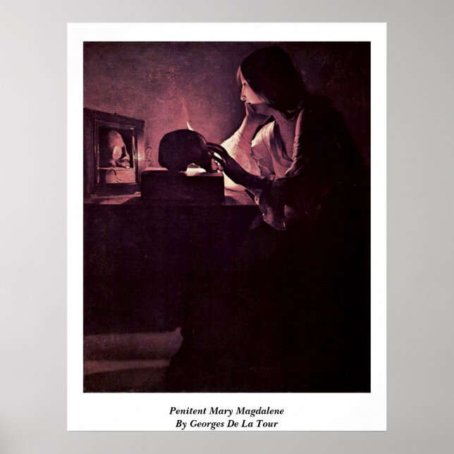 Poster Pénitent Mary Magdalene Par Georges De La Tour (Devant)
