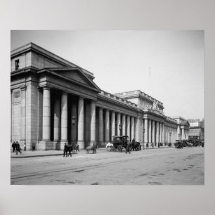 Poster Penn Station East Facade, 1910. Photo vintage