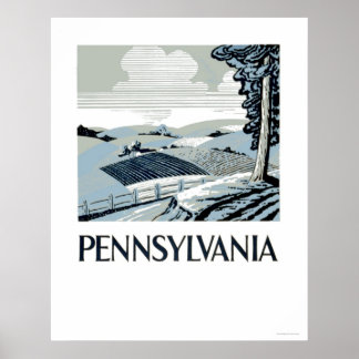 Poster Pennsylvania Farm 1938 WPA