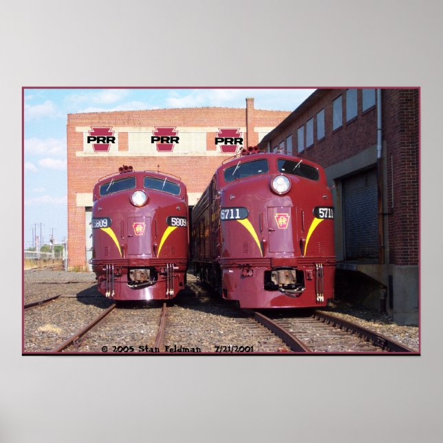 Poster Pennsylvania Railroad E-8a, s (JTFS) 5809 et 5711 (Devant)