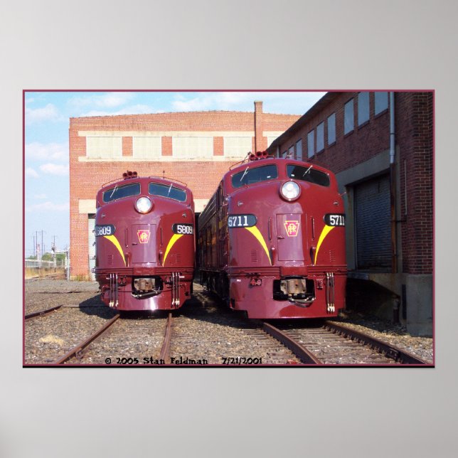 Poster Pennsylvania Railroad E-8a, s (JTFS) 5809 et 5711 (Devant)