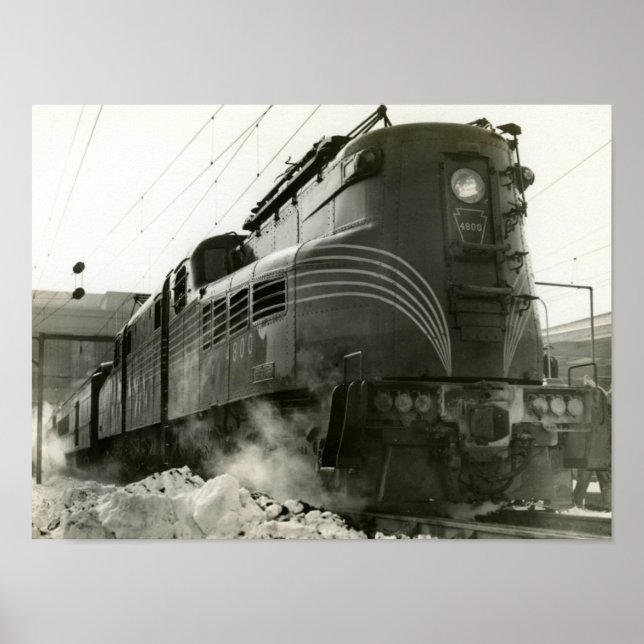 Poster Pennsylvania Railroad Locomotive GG-1 #4800 (Devant)