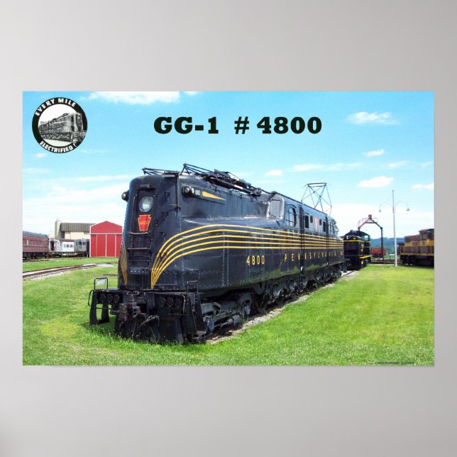 Poster Pennsylvania Railroad Locomotive GG-1 #4800 -2- (Devant)