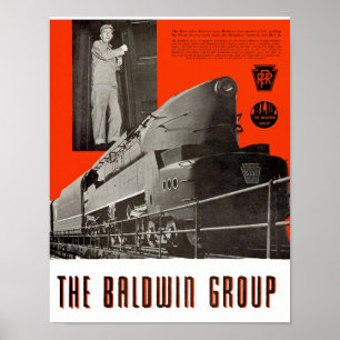 Poster Pennsylvania Railroad T1 Locomotive 6111
