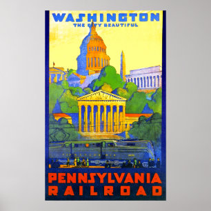 Poster Pennsylvania Railroad to Washington D.C.