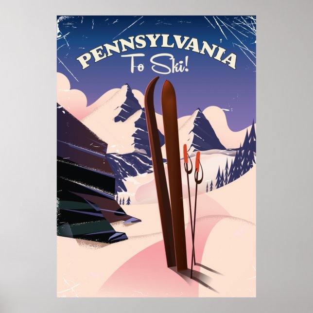 Poster Pennsylvanie À Ski (Devant)