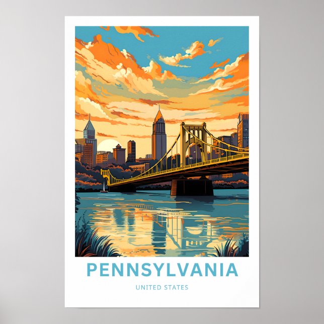 Poster Pennsylvanie États-Unis Imprimer Voyage (Devant)