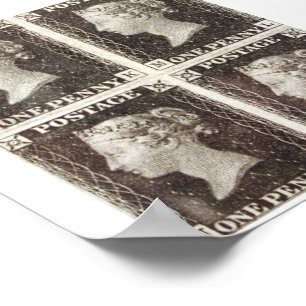 Poster - Penny Black Postage Timbres
