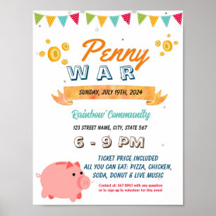 Poster Penny War Flyer Modèle modifiable