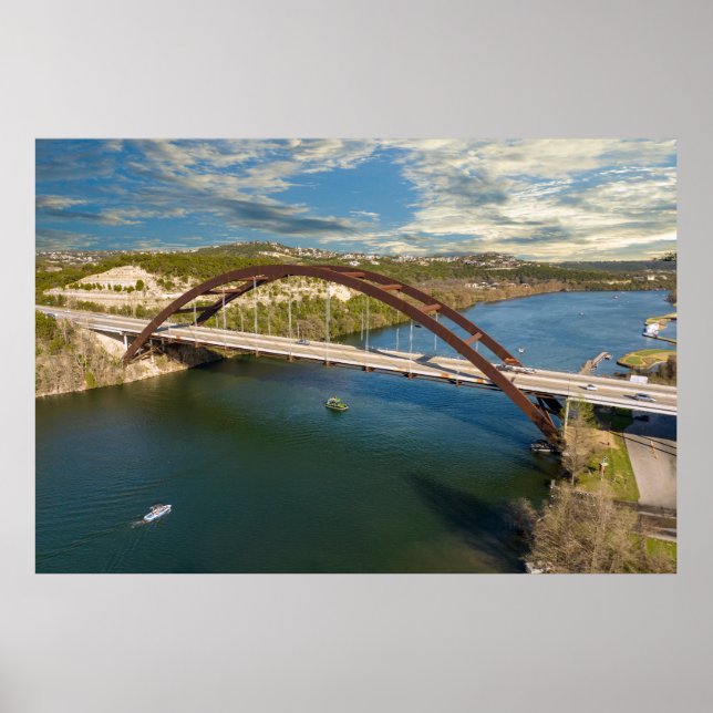 Poster Pennybacker Bridge Austin, Texas (Devant)