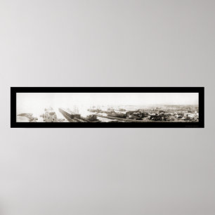 Poster Pensacola, FL Harbour Photo 1909
