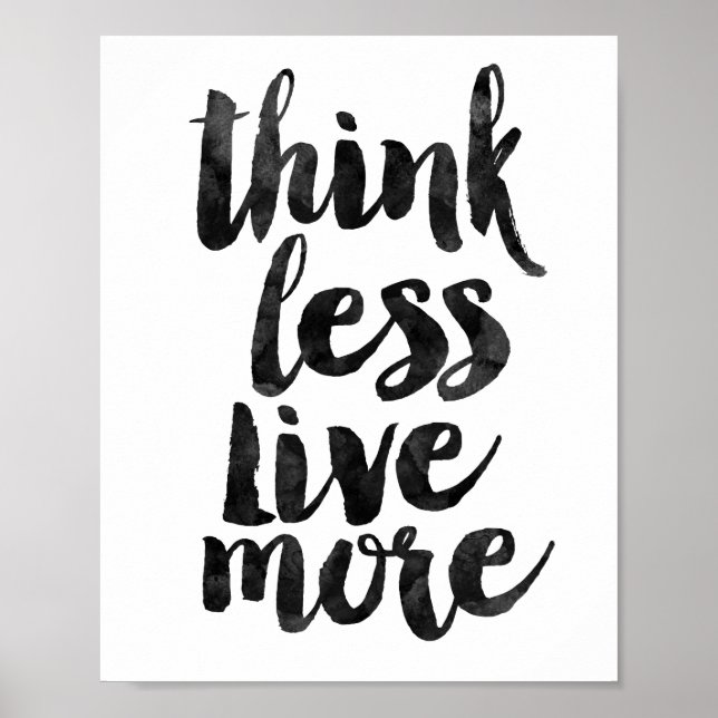 Poster Pense à moins de vivre plus (Devant)