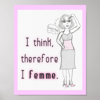 Poster Pense donc Femme - Imprimer
