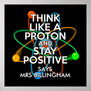 Poster Pensée personnalisée comme un proton Science