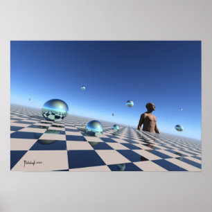 Poster Pensées et réalité art surréel