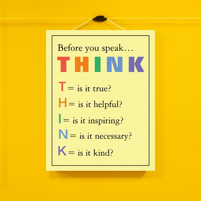 Poster PENSER Enseignants Promotion en classe (THINK Teachers Classroom Encouragement Poster)