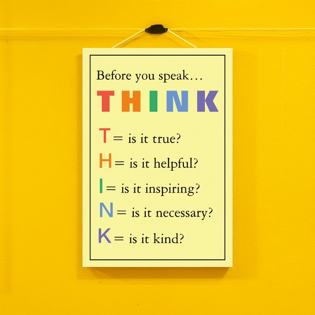 Poster PENSER Enseignants Promotion en classe (THINK Teachers Classroom Encouragement Poster)