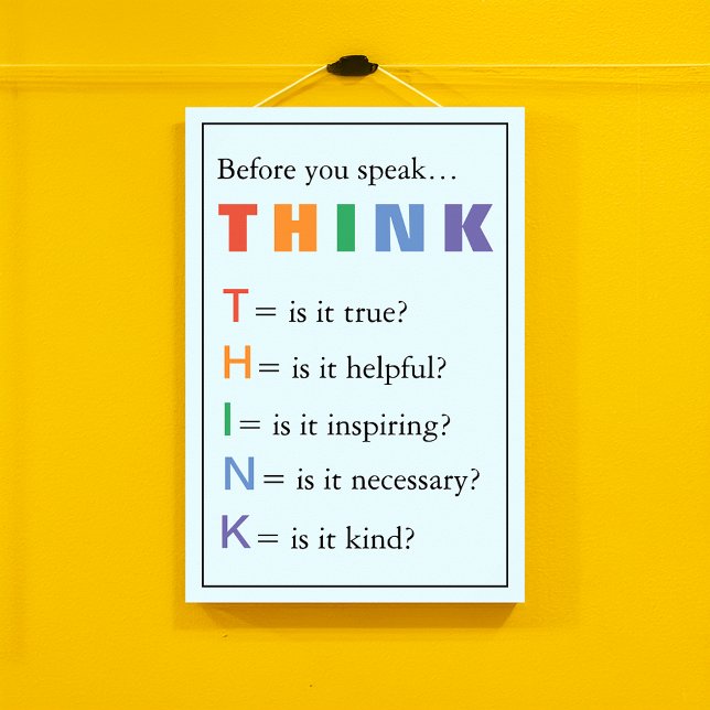 Poster PENSER Enseignants Promotion en classe (THINK Teachers Classroom Encouragement Poster)