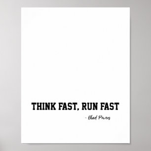 Poster Penser Fast Run Sport Football Motivation