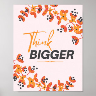 Poster Penser plus grande typographie Motivationnelle Cit